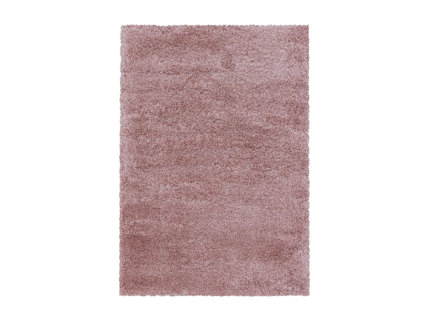 Tapis poils longs shaggy 140x200 rectangle tissé rose motif uni UNI B