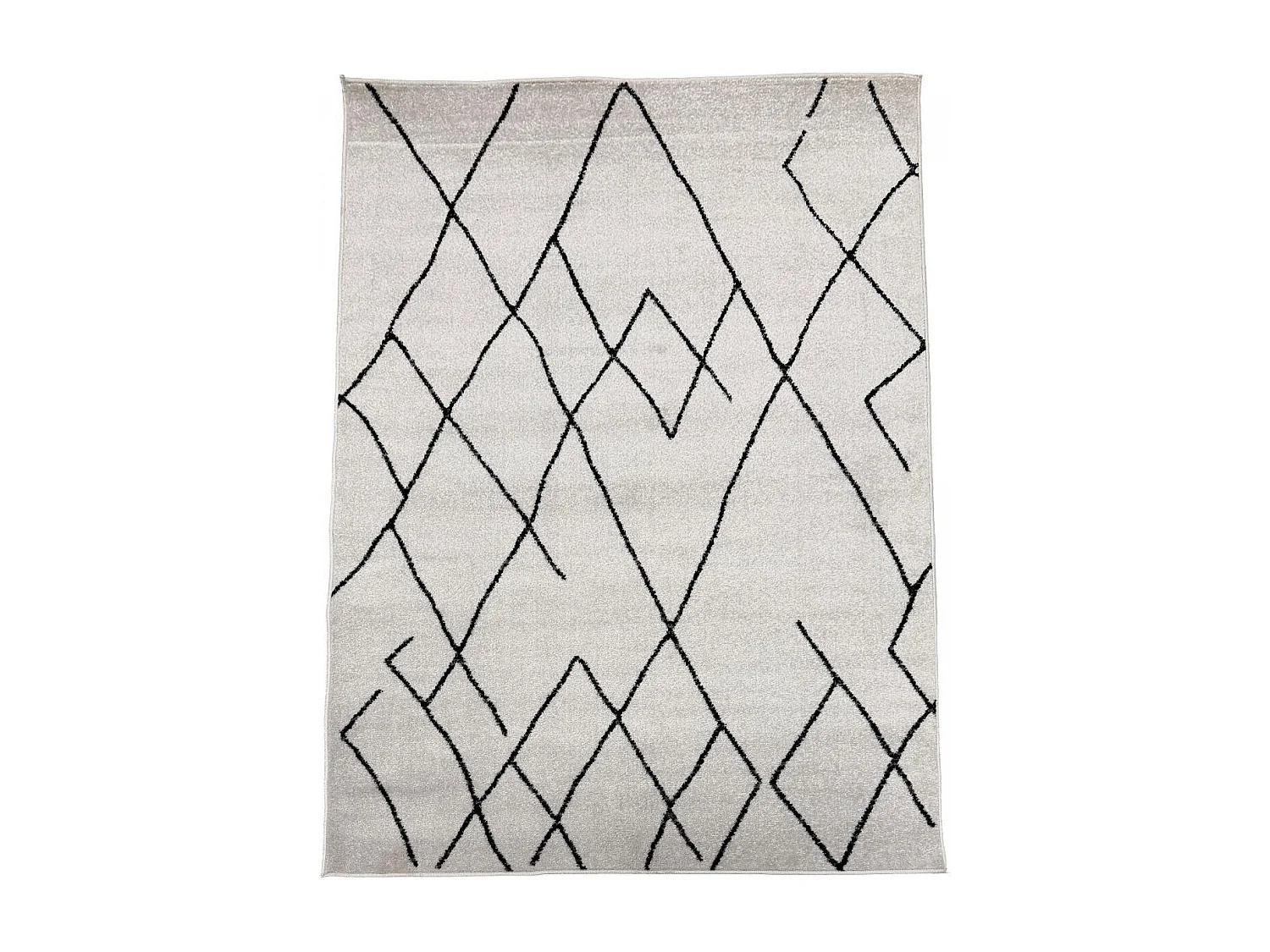 Tapis berbère 280x370 tissé motifs tribaux NALADON crème