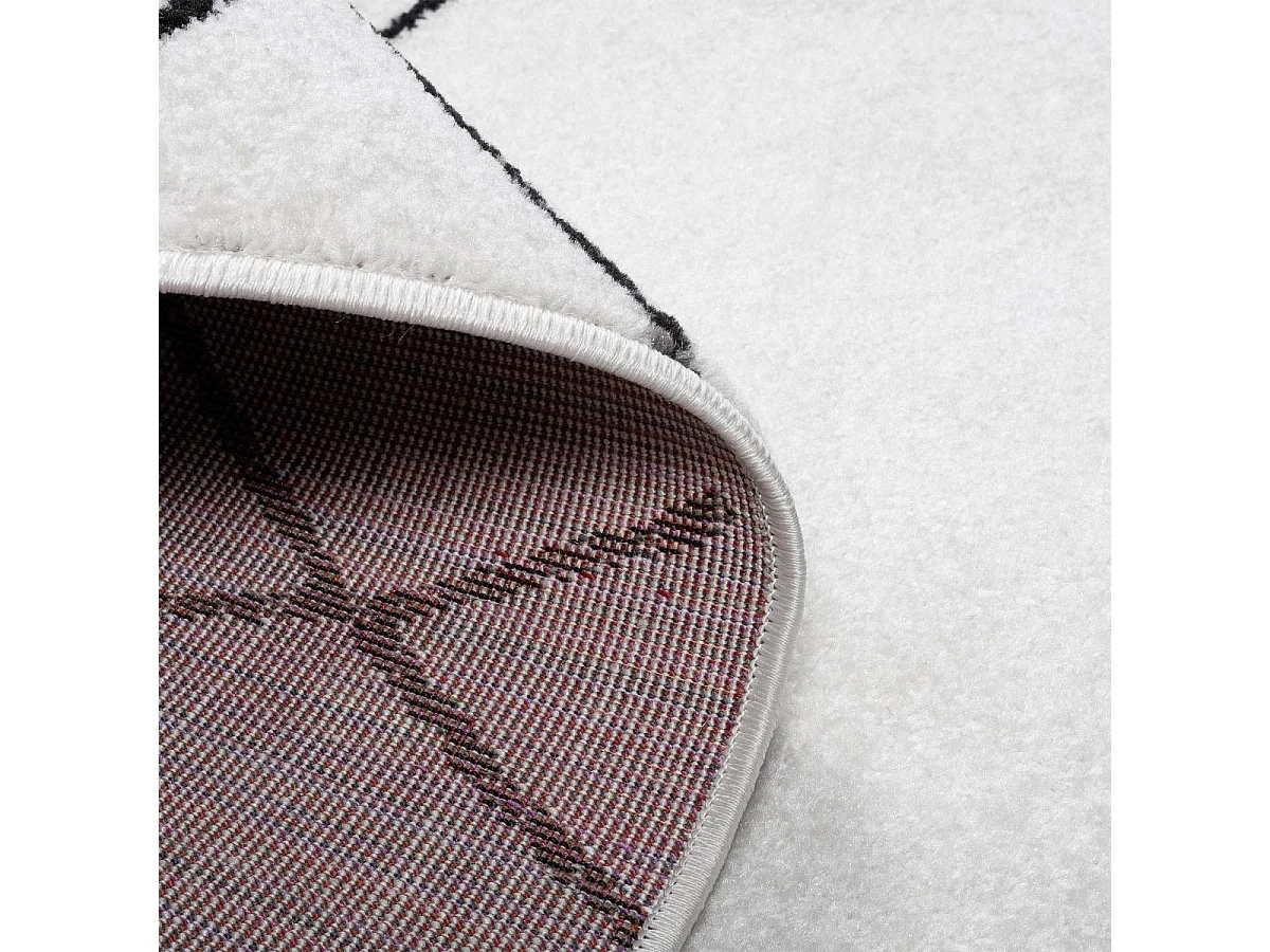 Tapis berbère 280x370 tissé motifs tribaux NALADON crème