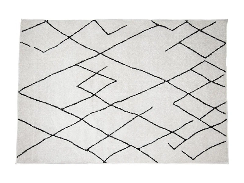 Tapis berbère 280x370 tissé motifs tribaux NALADON crème