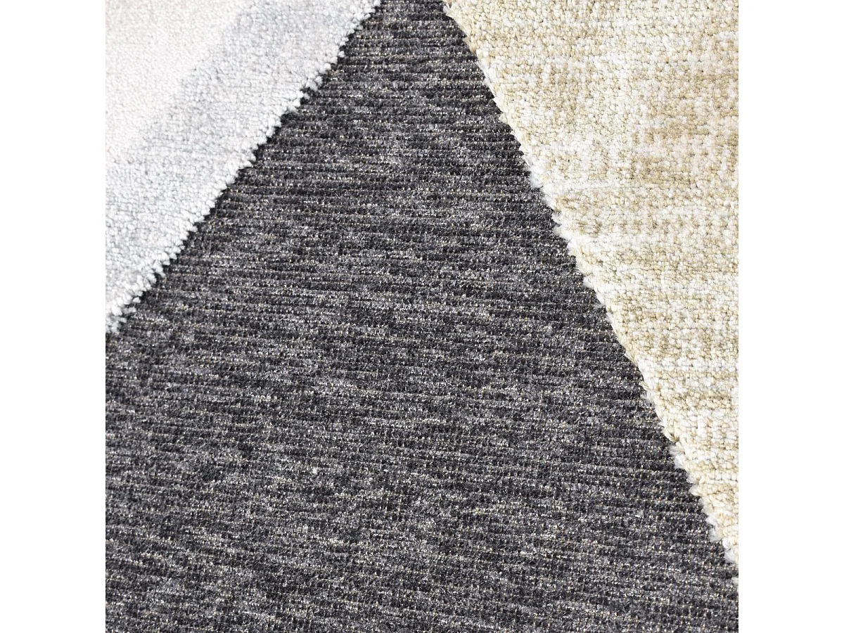 tapis chambre 120x170 tissé en viscose gris et rose motif scandinave