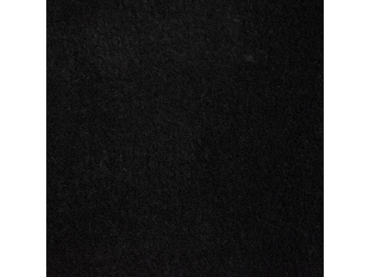 Tapis d'entrée LYN10 LAVABLE 80x150 soyeux et doux, tapis noir uni à l'aspect : Shaggy