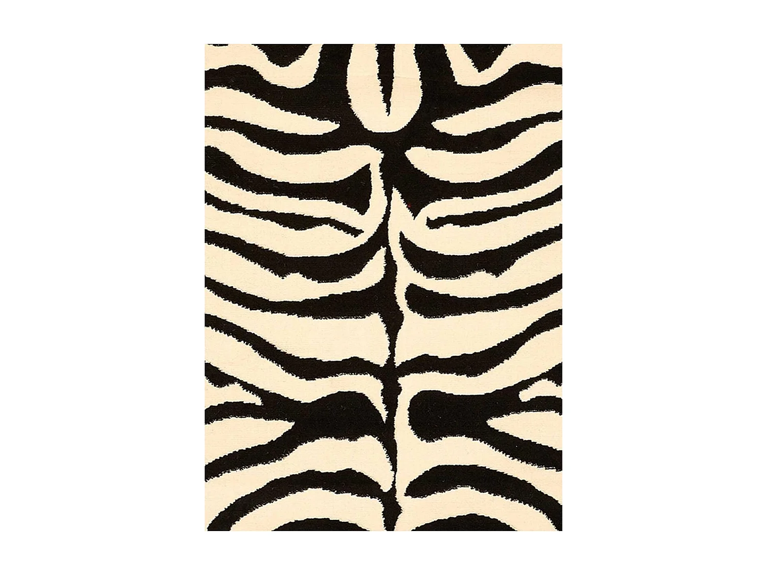 tapis salon 120x170 tissé noir rectangle motif animaux ZEBRE