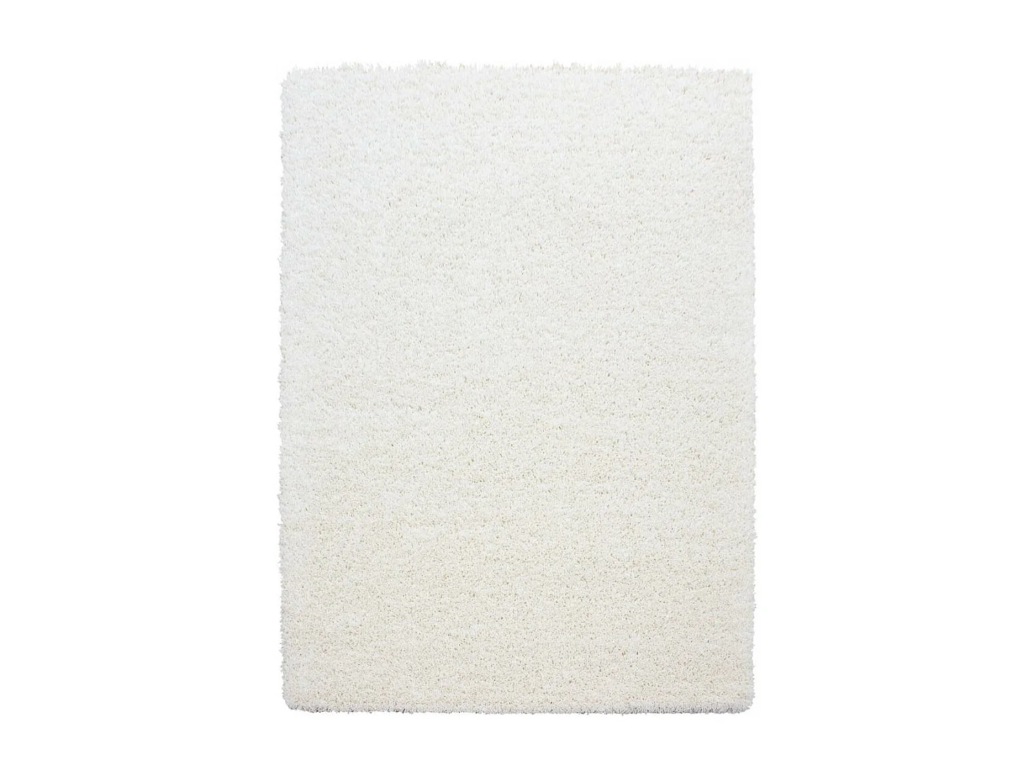 Tapis poils longs shaggy 60x110 rectangle tissé crème motif uni UNI L