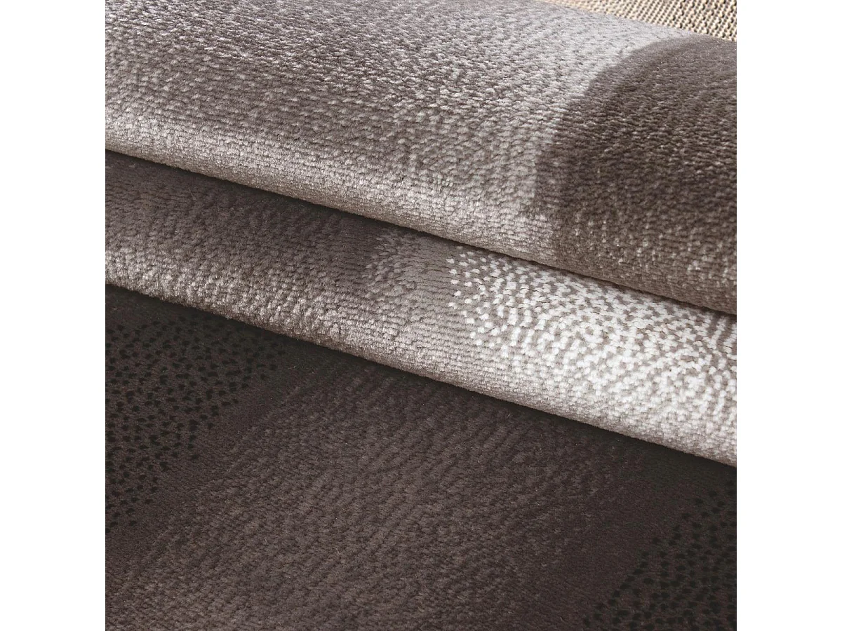 tapis entrée 80x150 tissé marron clair et marron foncé motif géométrique