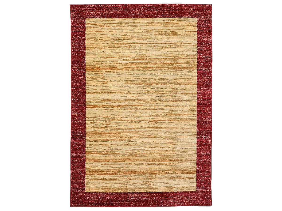 tapis salon 120x180 tissé beige rectangle motif simple CHOBAY 2