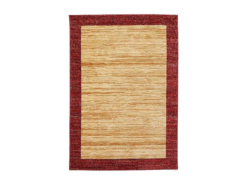 tapis salon 120x180 tissé beige rectangle motif simple CHOBAY 2