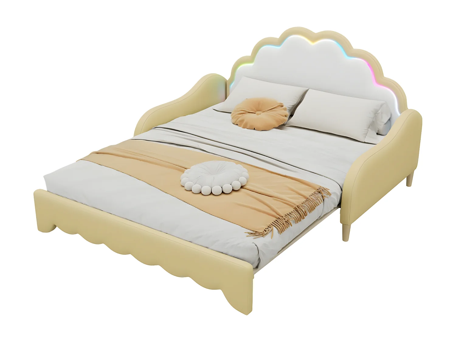 Lit convertible Sofabett 140*200cm,  jaune