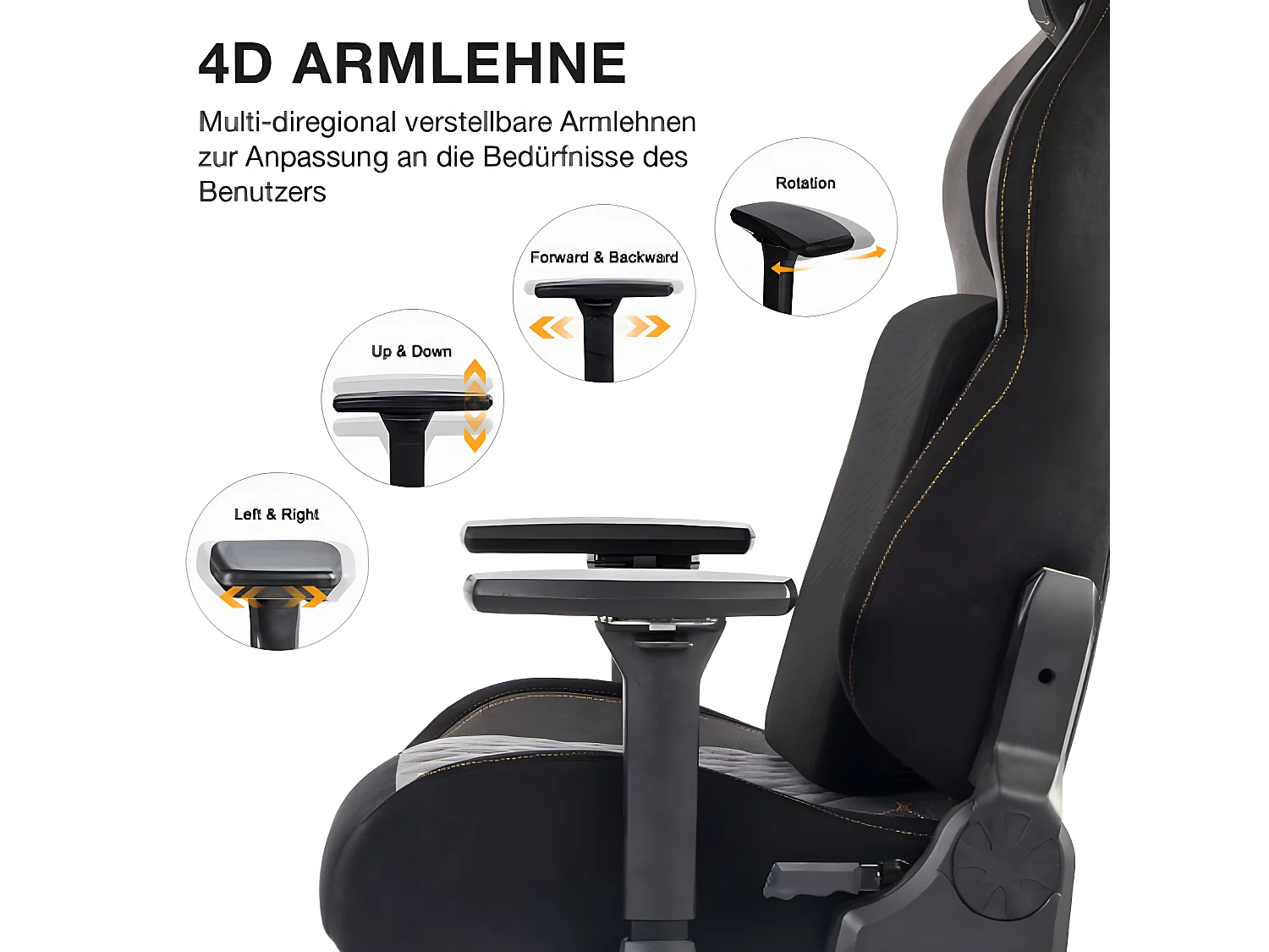 Cadeira de jogos resistente 200 kg - Cadeira de escritório ajustável