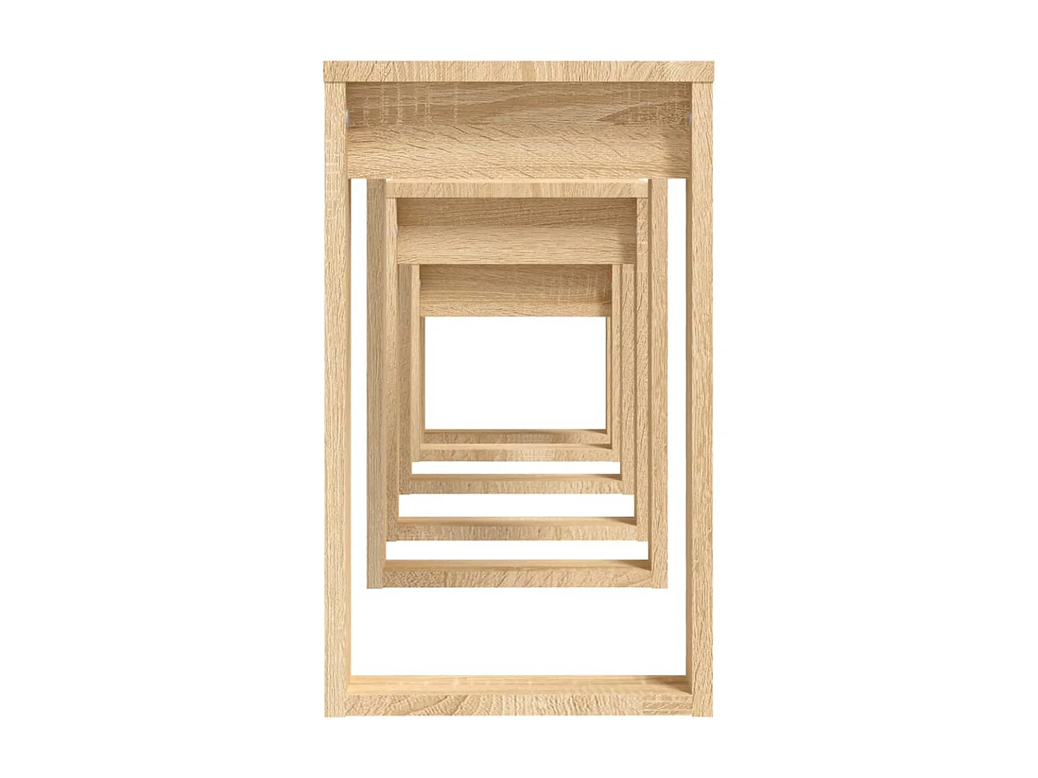 Tables gigognes 3 pcs Chêne sonoma Bois d'ingénierie