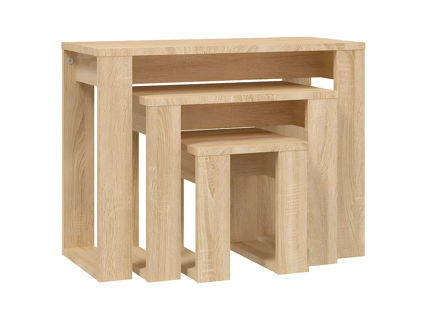 Bijzettafels 3 stuks Sonoma eiken Samengesteld hout