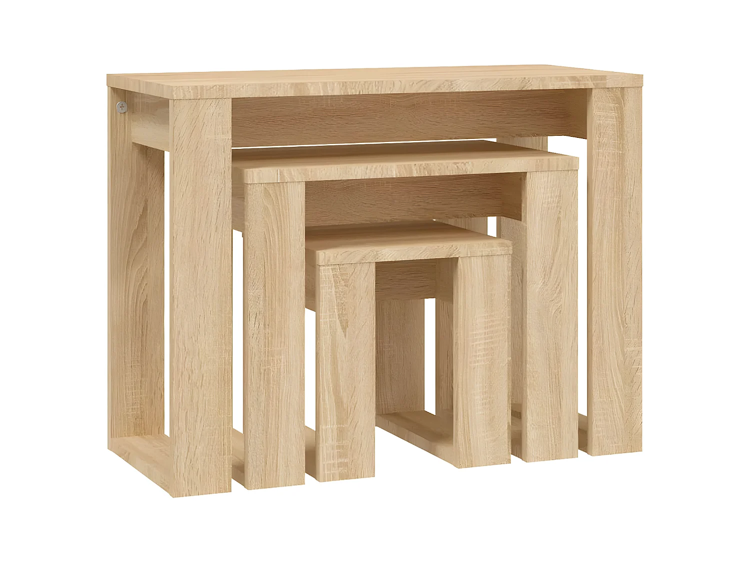 Bijzettafels 3 stuks Sonoma eiken Samengesteld hout