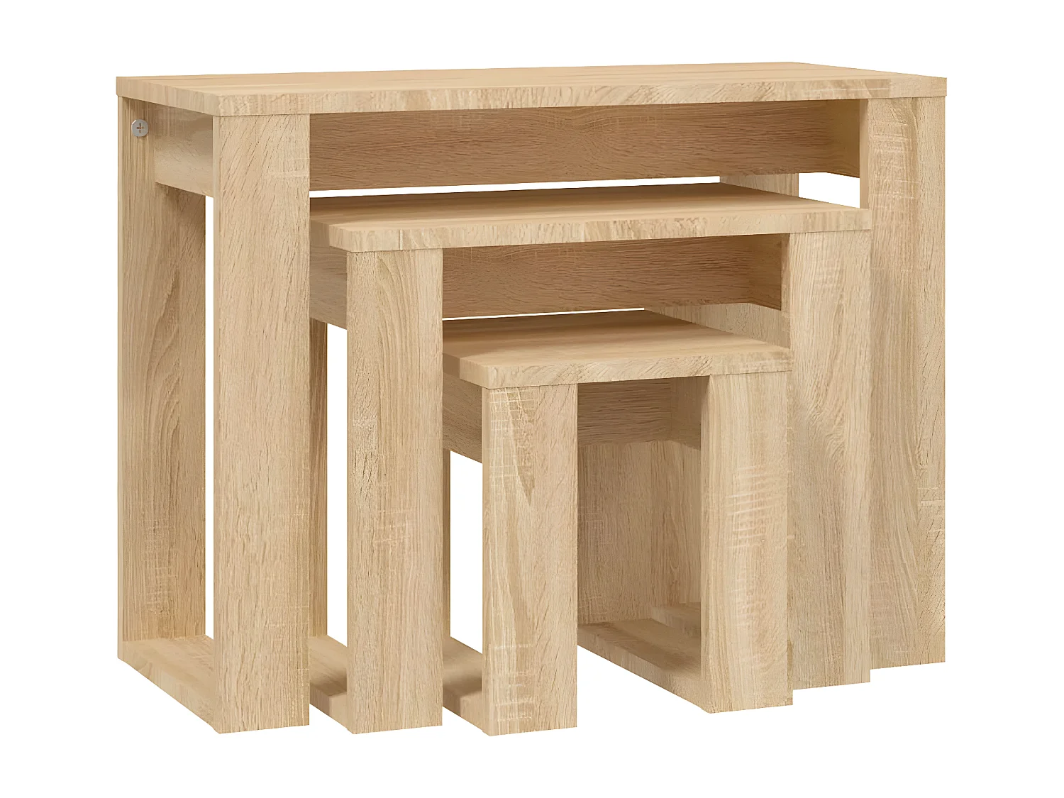 Bijzettafels 3 stuks Sonoma eiken Samengesteld hout