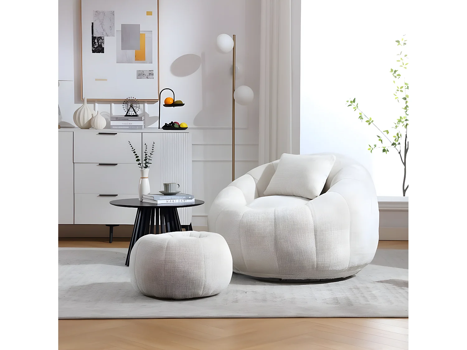 Comfortabele ronde draaistoel, 360 graden draaibaar