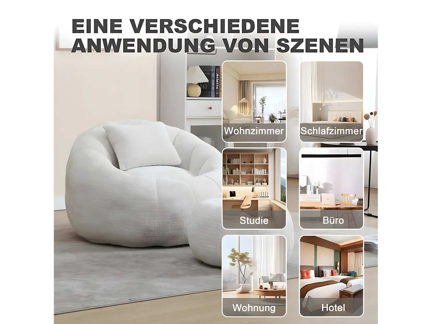 Comfortabele ronde draaistoel, 360 graden draaibaar