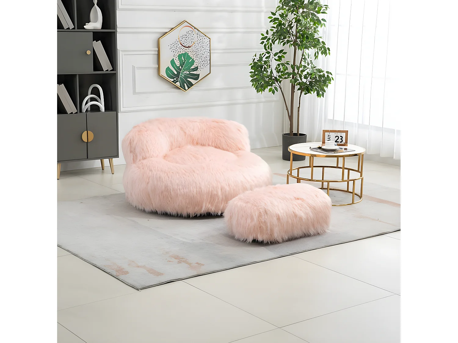 Comfortabele en zachte fauteuil met voetensteun voor volwassenen