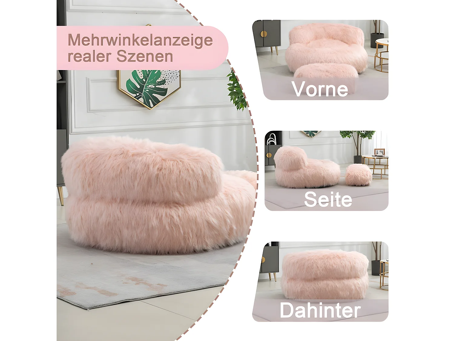 Fauteuil confortable et moelleux avec repose-pieds pour adultes