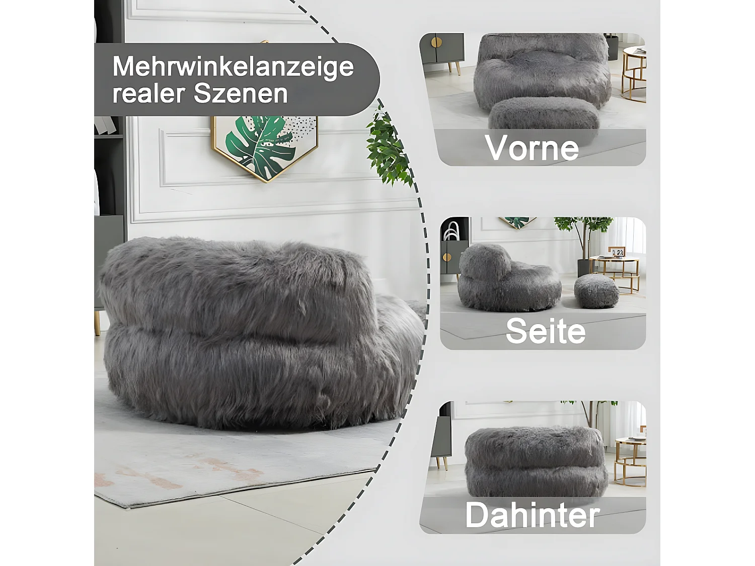 Fauteuilstoel met voetensteun, comfortabel en knus