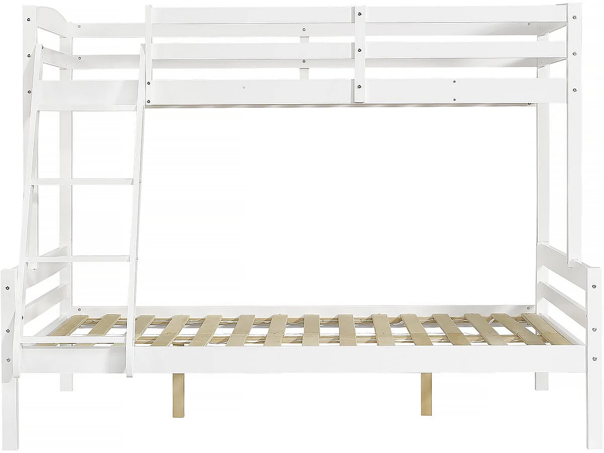 Lit Superposé en bois enfant  "Léa" - Blanc