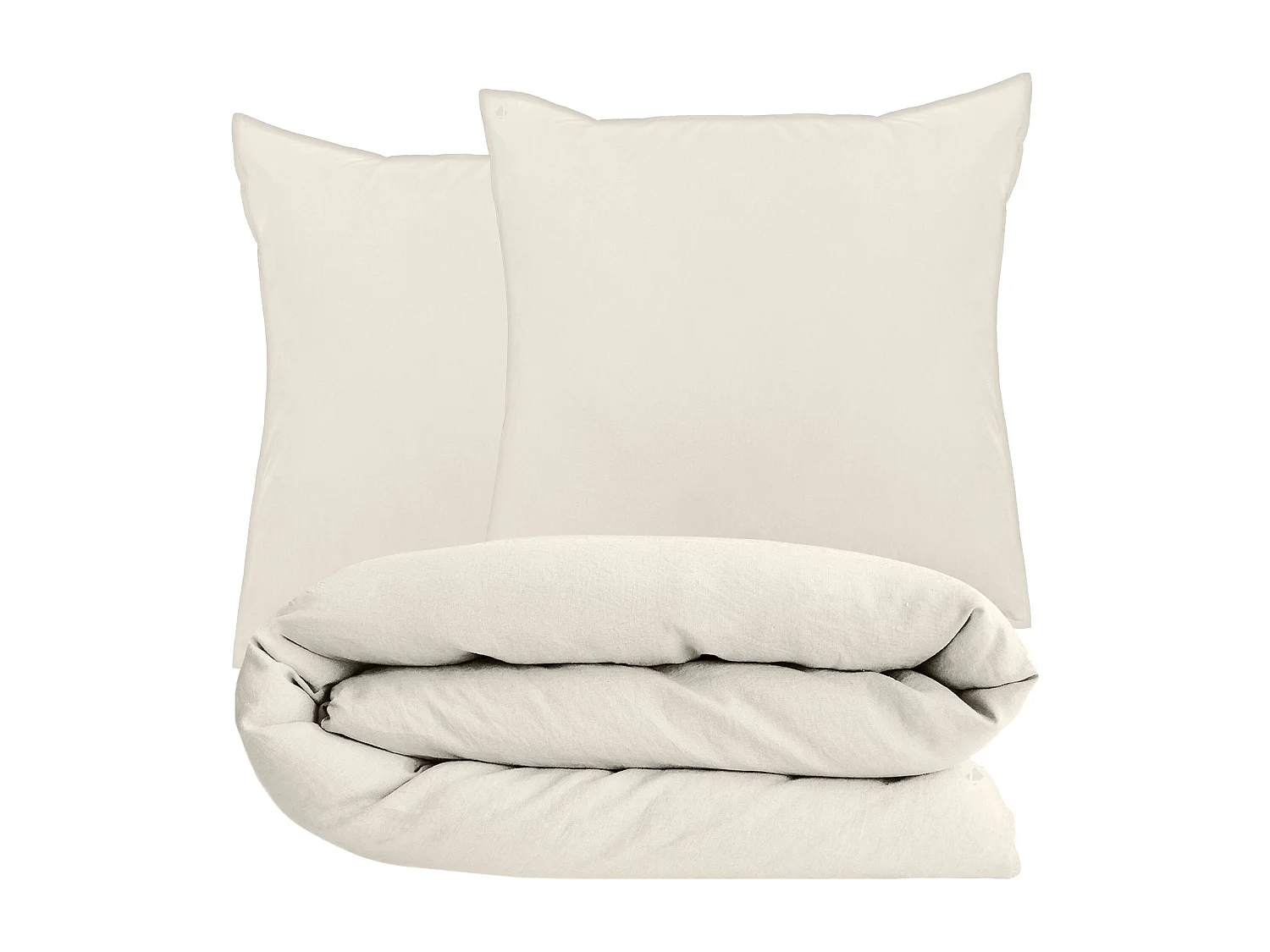 Parure de lit 280x240 cm et 65x65 cm collection OPERA beige ivoire 3 pièces