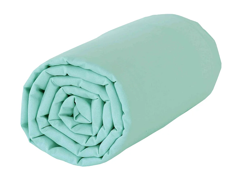 Drap housse bébé 100% coton bio 60x120 turquoise