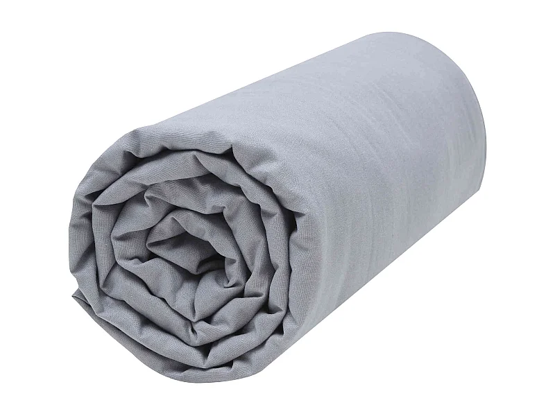 Drap housse bébé 100% coton bio 60x120 gris foncé