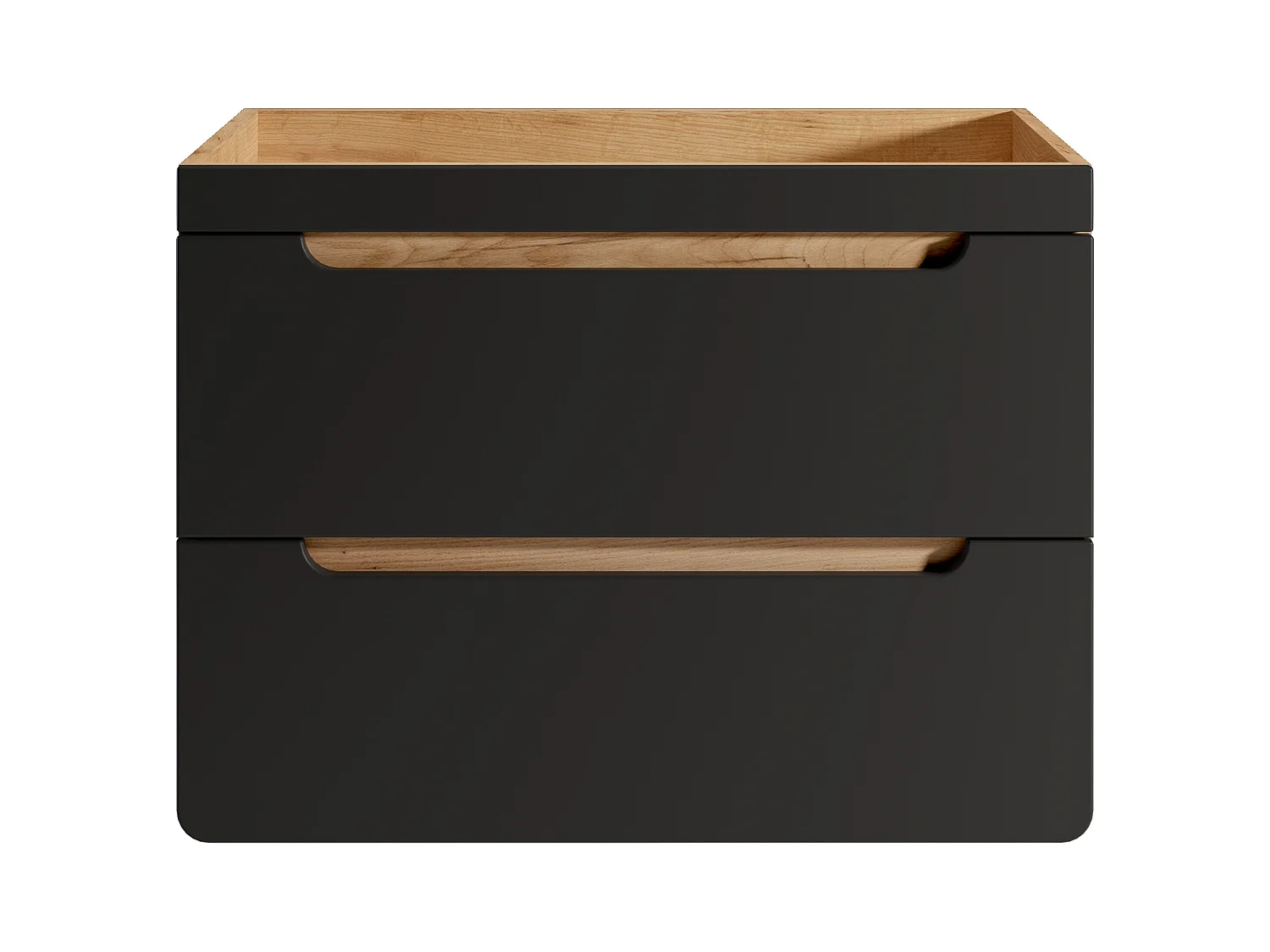 Hangend meubel onder wastafel, naturel en antraciet - 80 cm - ARUBA