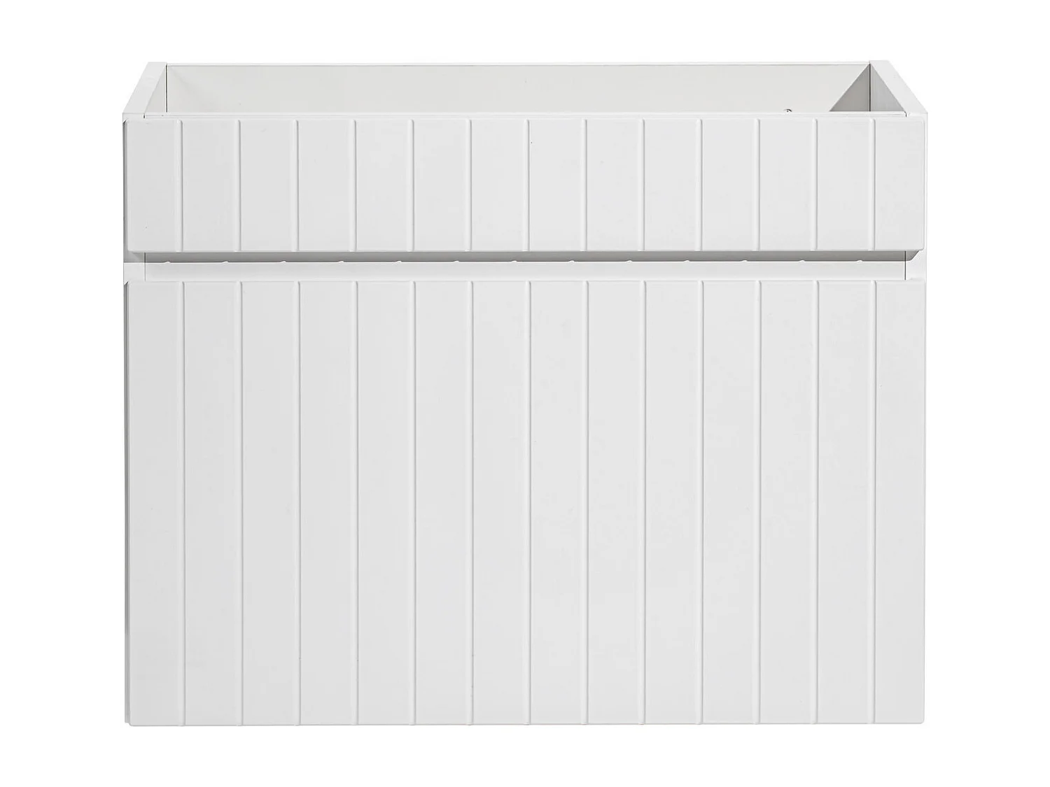 Mueble suspendido blanco rayado para lavabo - 60 cm - SATARA