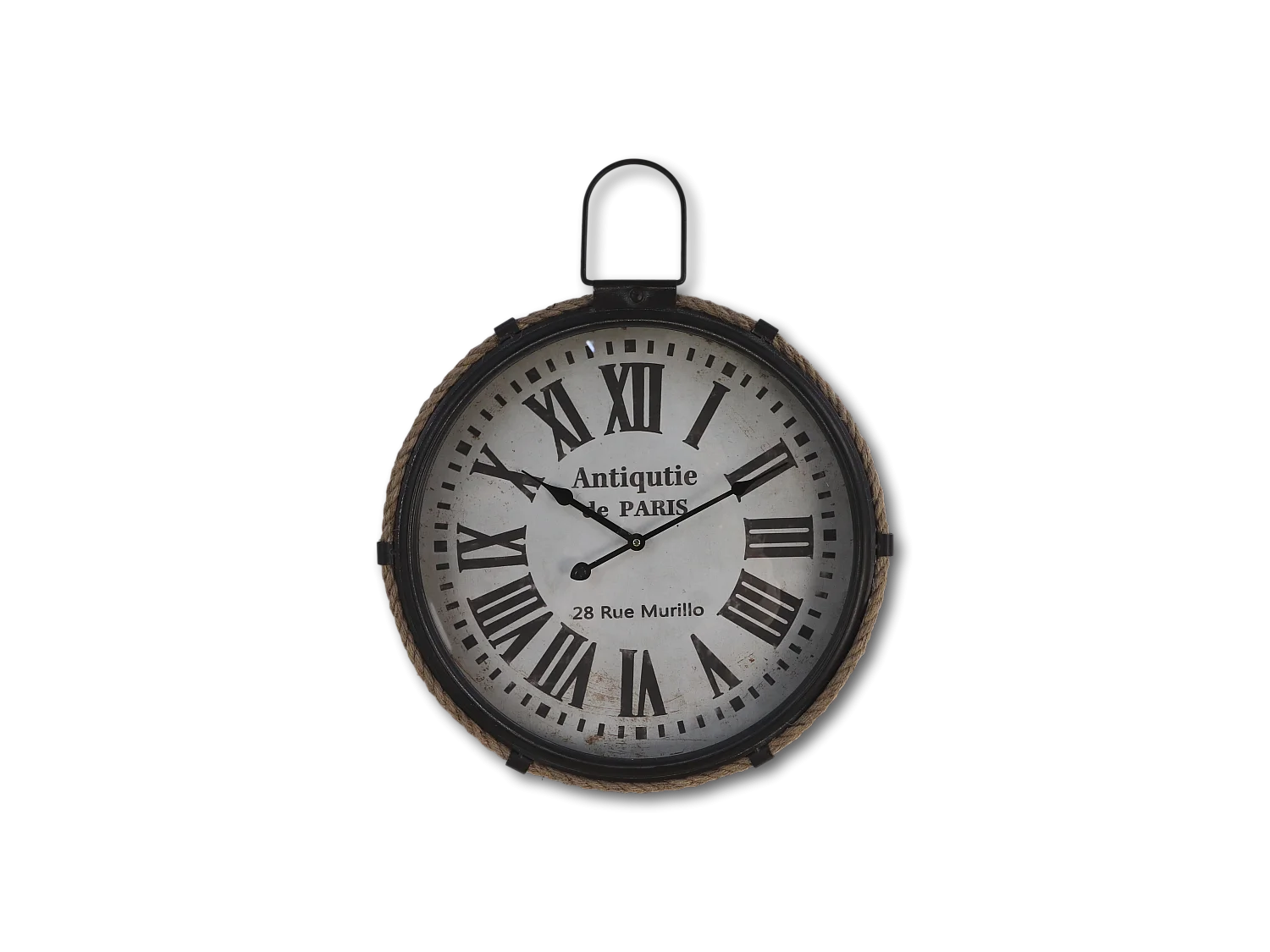 Roman - Horloge murale - fer - noir - 47 x 7 x 47 cm