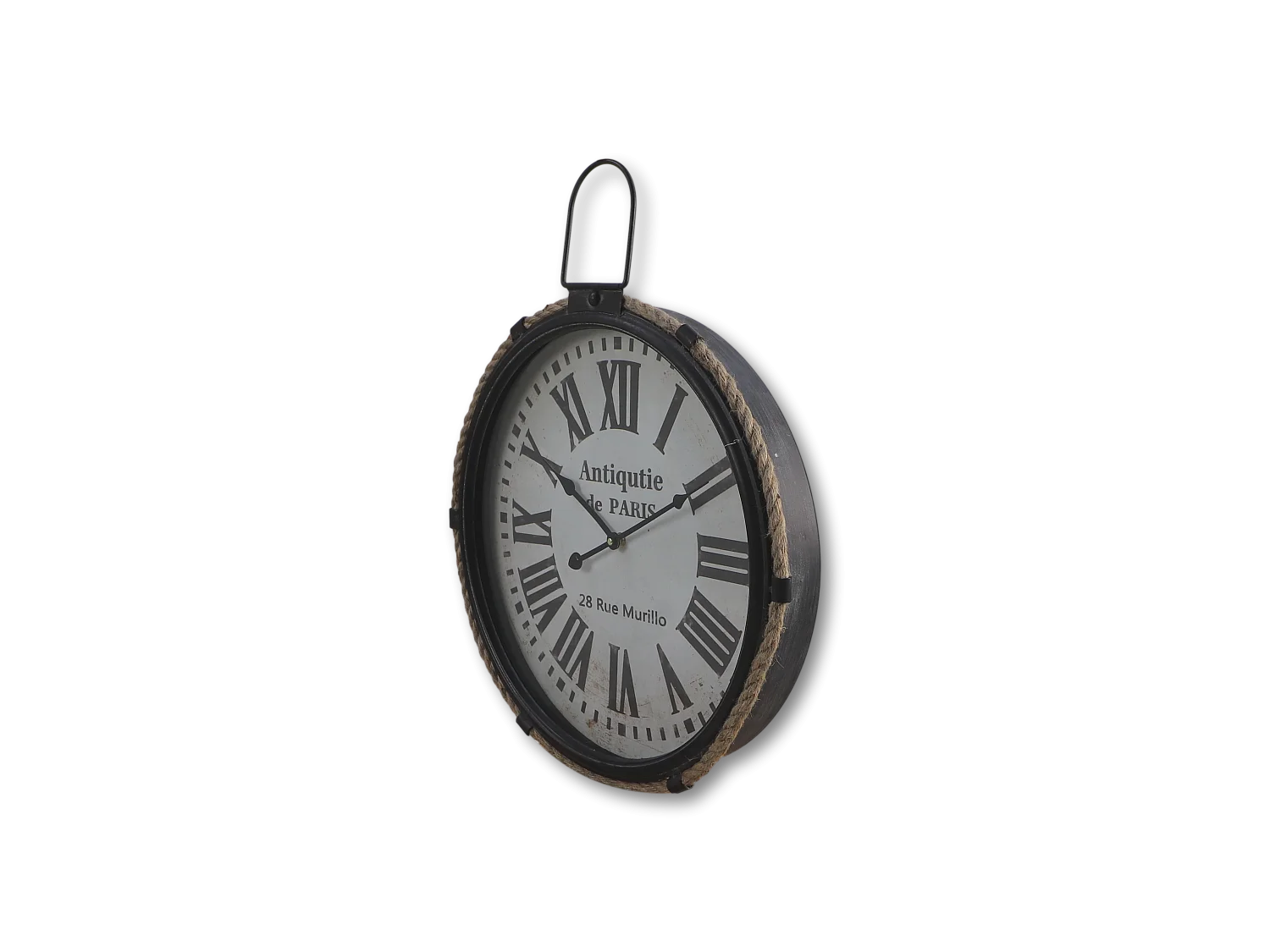 Roman - Horloge murale - fer - noir - 47 x 7 x 47 cm