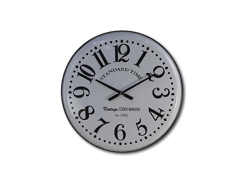 Roman - Horloge murale - fer - blanc - 62 x 5 x 62 cm