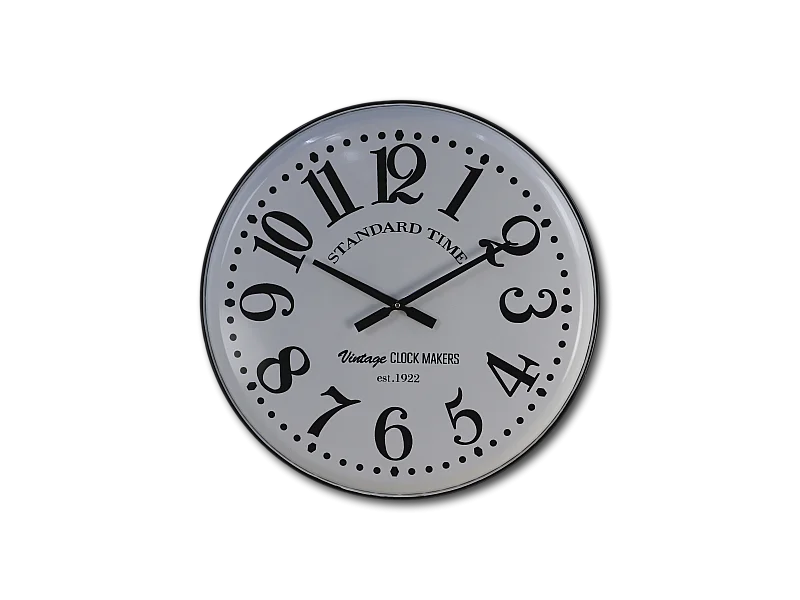 Roman - Horloge murale - fer - blanc - 62 x 5 x 62 cm