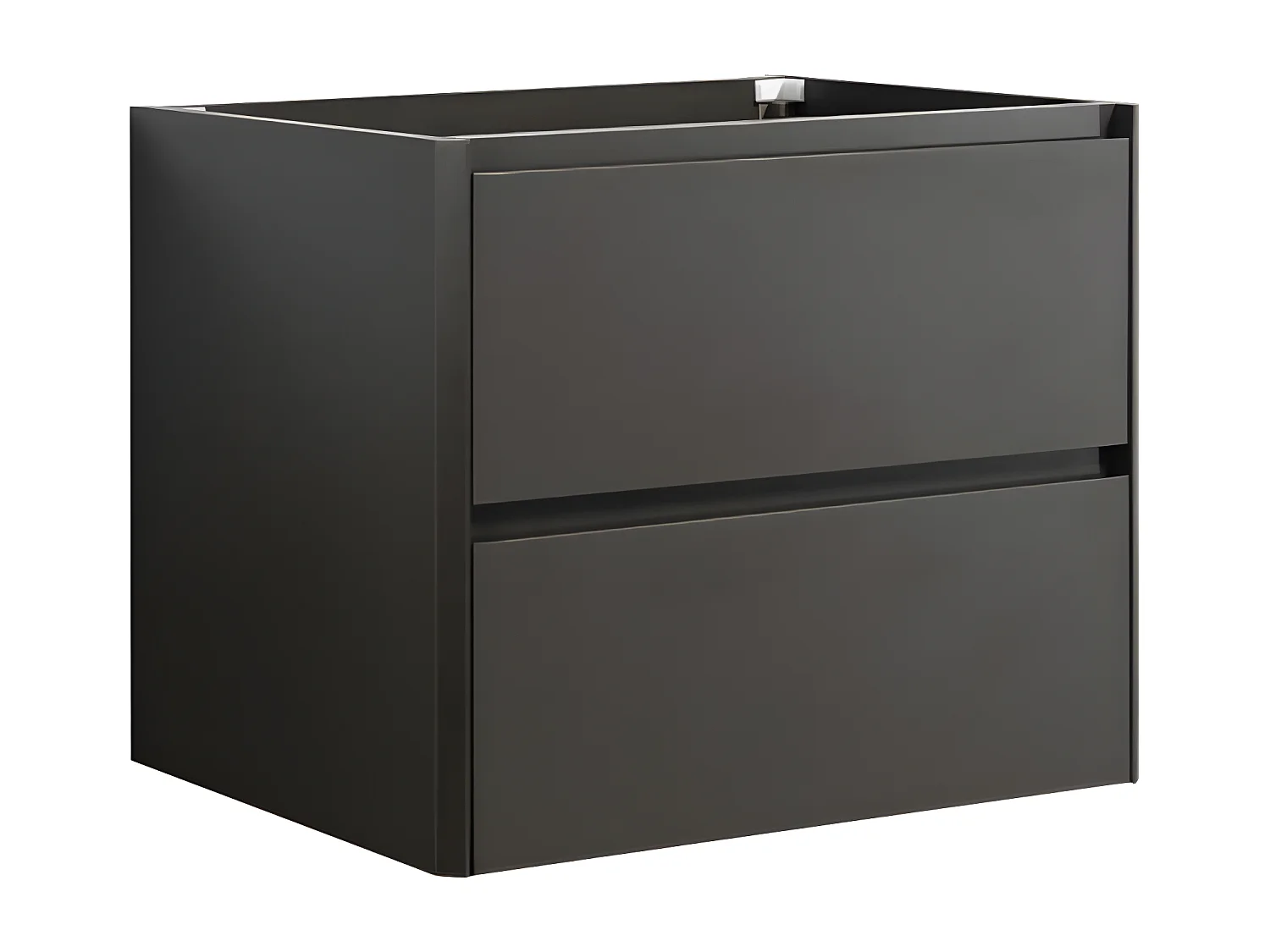 Ensemble de meubles de salle de bain 60 cm gris avec lavabo et armoire (sans robinet ni drain)