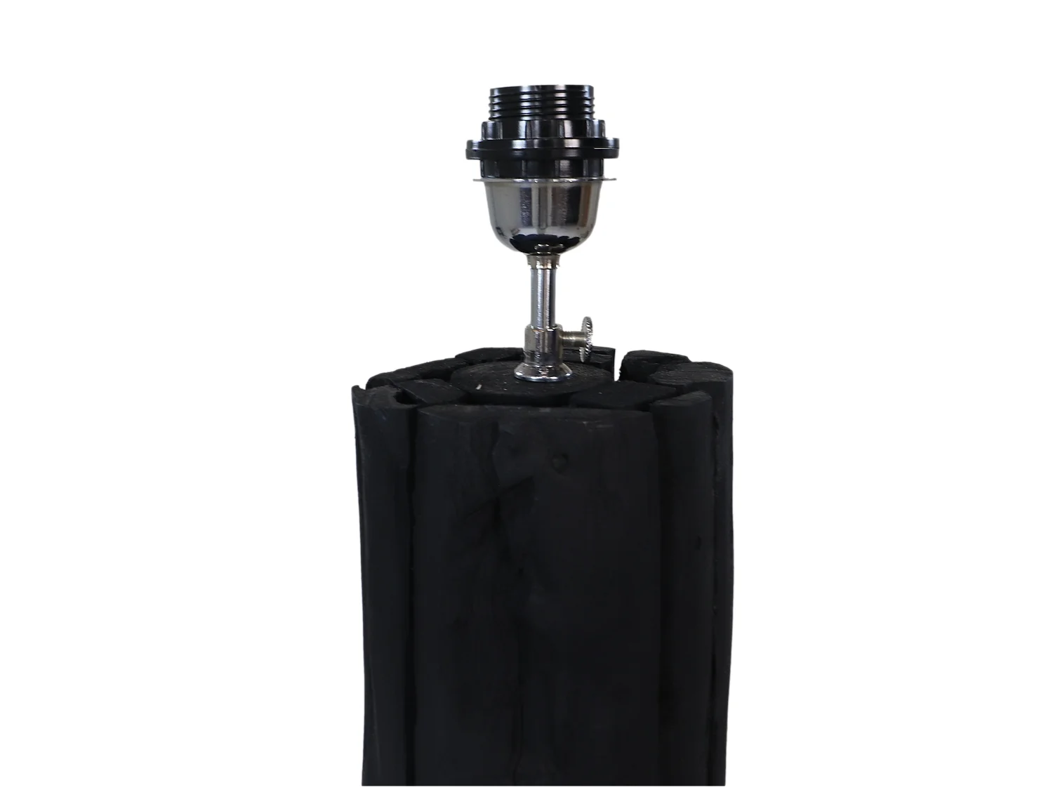 Lampadaire noire ronde - Racine de Teck 30*30*145