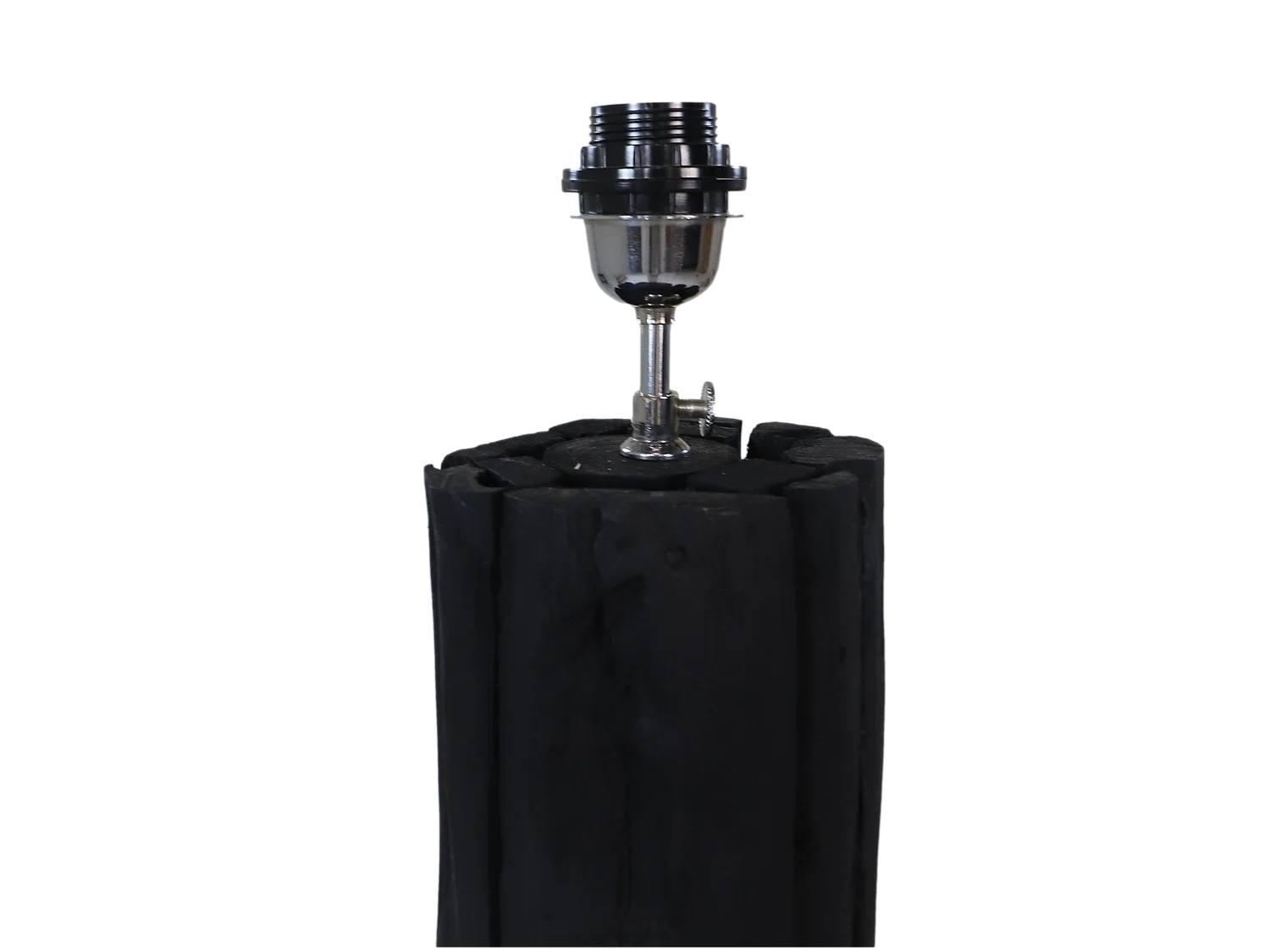 Lampadaire noire ronde - Racine de Teck 30*30*145