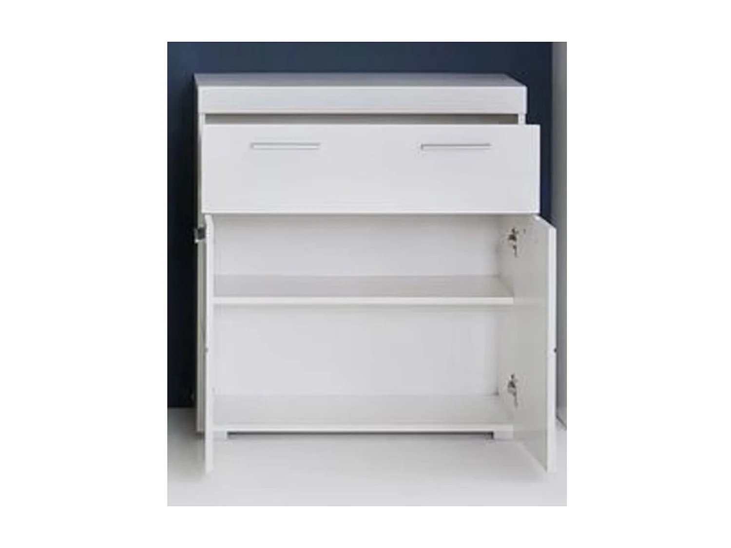 Armoire de sol de salle de bain Amanda Blanc