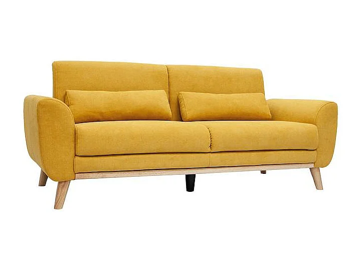 Skandinavisches Sofa 3-Sitzer Samt gelb EKTOR