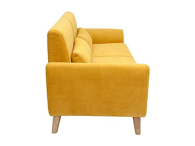 Skandinavisches Sofa 3-Sitzer Samt gelb EKTOR