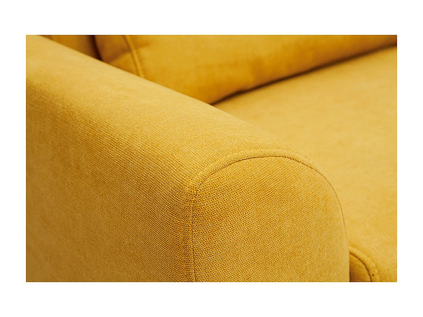 Skandinavisches Sofa 3-Sitzer Samt gelb EKTOR