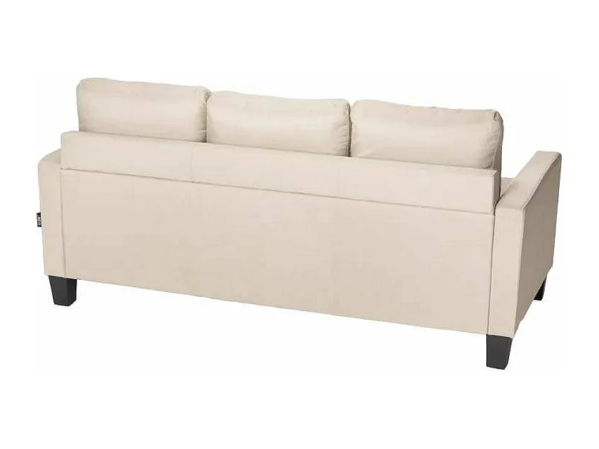 Canapé d'angle 3 places moderne avec méridienne salon Remissus - Beige