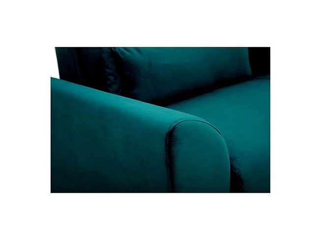 Sofá nórdico 3 plazas terciopelo azul petróleo EKTOR