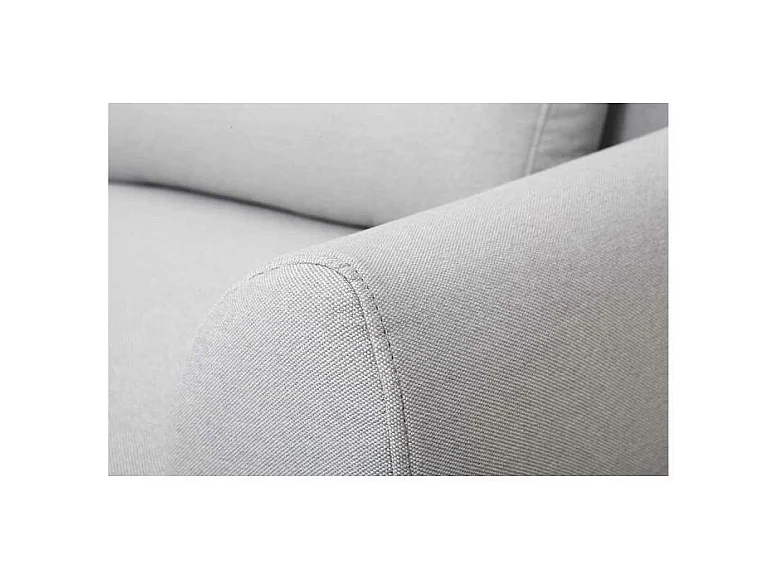 Sofá diseño 3 plazas tejido gris claro patas roble EKTOR