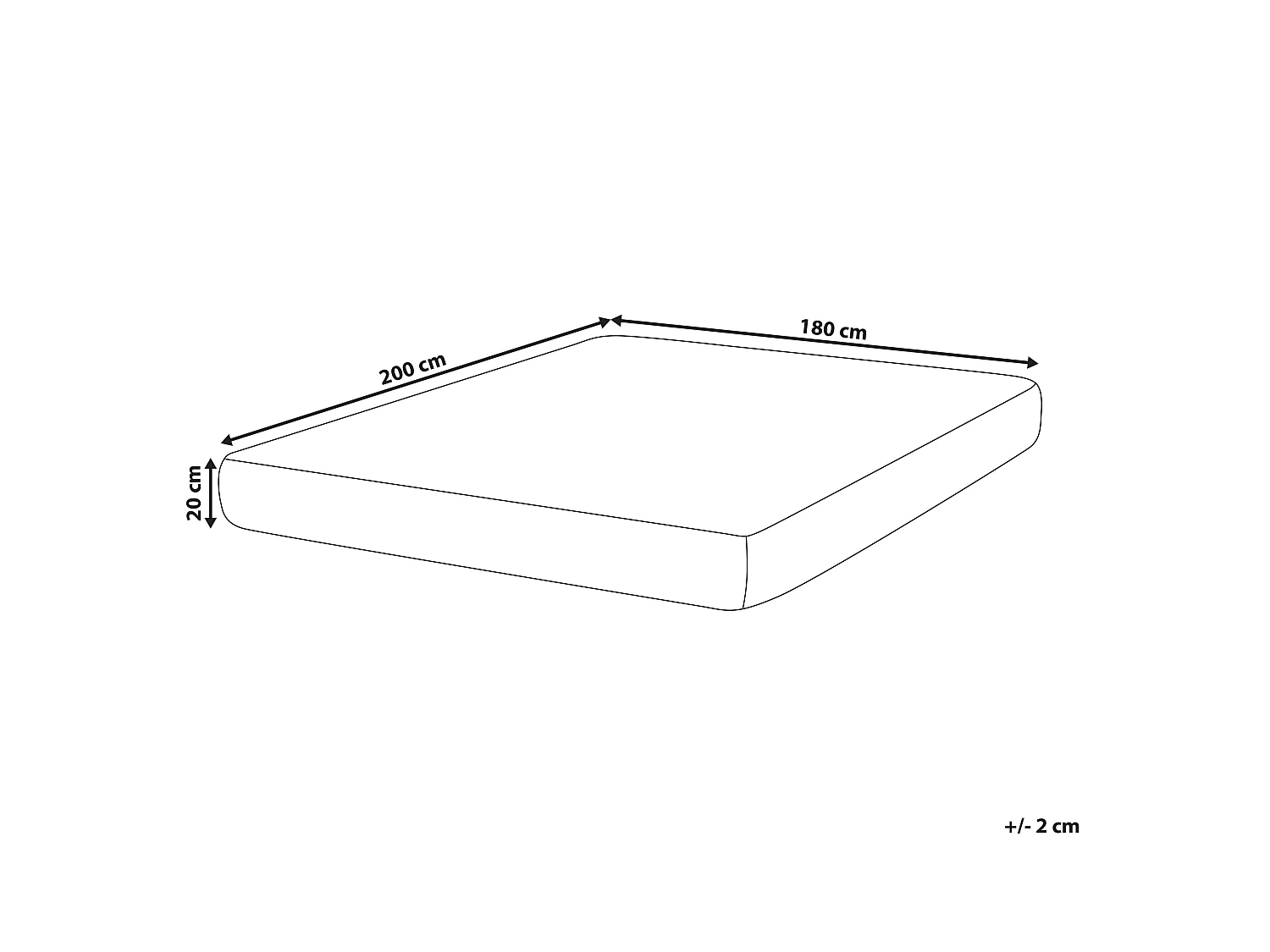 Materac termoelastyczny FANCY Średnio twardy 180 x 200 cm