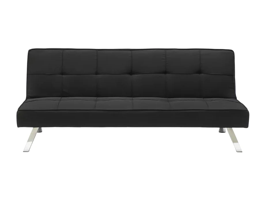 Design Schlafsofa Gemma, moderne 2-Sitzer Couch Mit Schlaffunktion - Schwarz