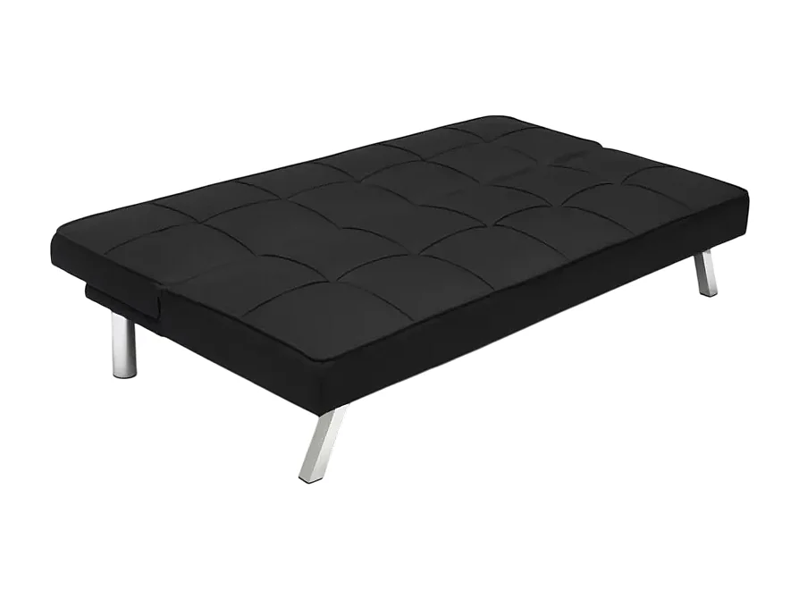 Design Schlafsofa Gemma, moderne 2-Sitzer Couch Mit Schlaffunktion - Schwarz