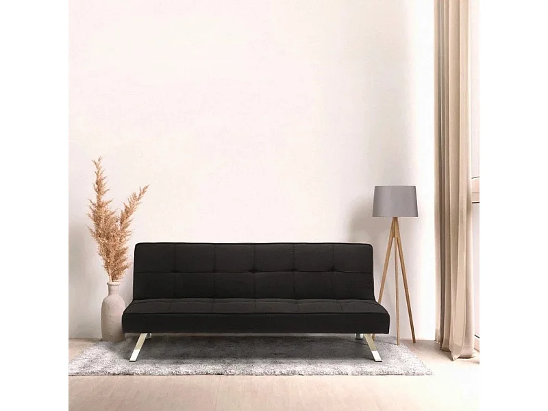 Divano letto convertibile a 3 posti clic clac moderno robusto Mandorlo