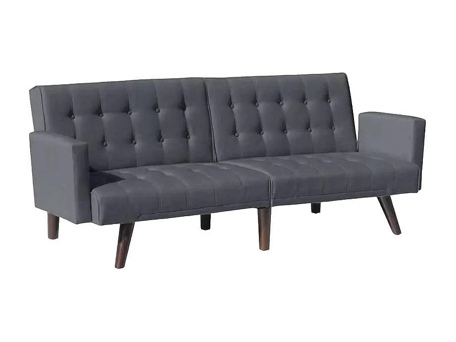 Sofá reclinable para 3 plazas en tejido elíptico Eliodoro - Gris Oscuro