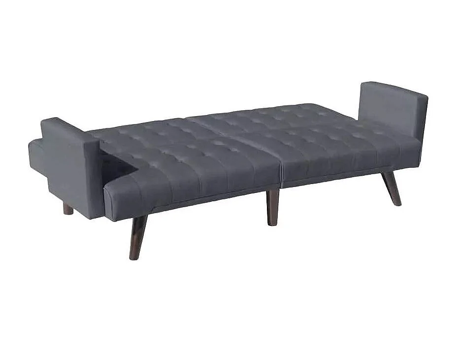 Sofá reclinable para 3 plazas en tejido elíptico Eliodoro - Gris Oscuro