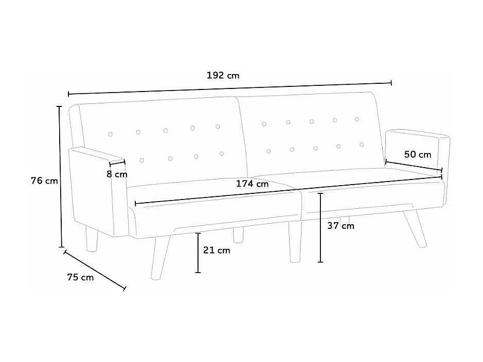 Sofá reclinable para 3 plazas en tejido elíptico Eliodoro - Gris Oscuro