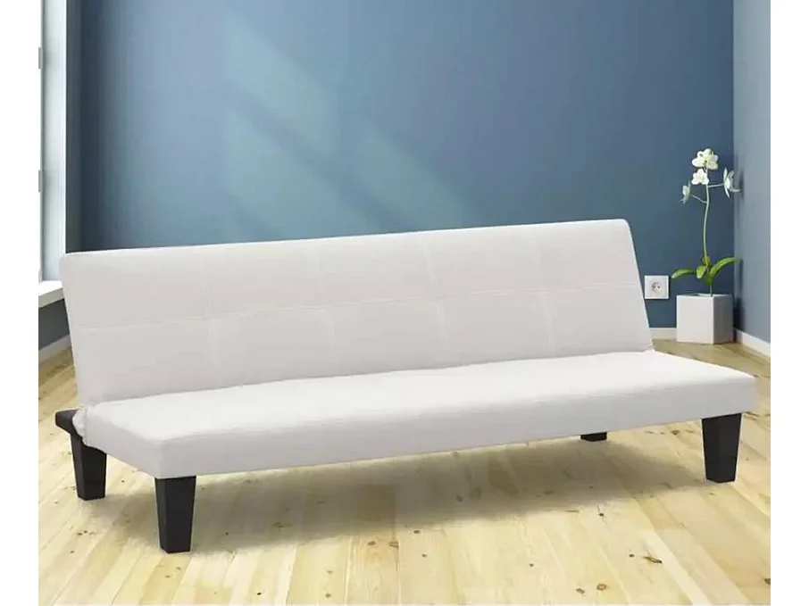 Divano 3 posti in similpelle convertibile moderno Quercia